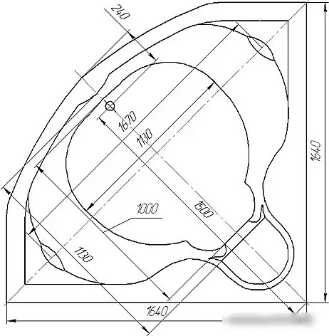Ванна Aquatek Сириус 164x164 - фото товара