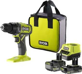 Дрель-шуруповерт Ryobi RDD18-2C52S 5133005522 (с 2-мя АКБ 2 Ач+5 Ач, сумка) – изображение в каталоге