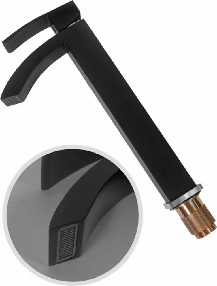 Смеситель Hansberge H2077 (черный хром) - фото товара