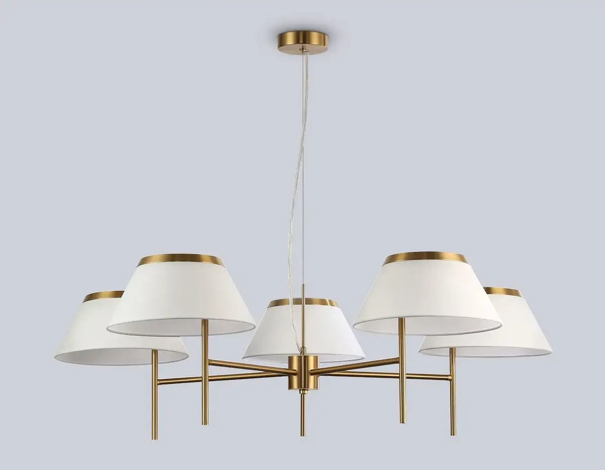 Подвесная люстра Ambrella LH72473/5 BS/WH (латунь/белый) – фото товара