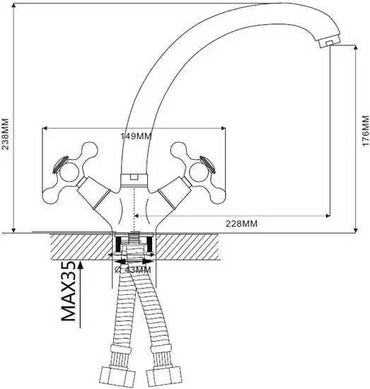 Смеситель Ekko EM4719 - фото товара
