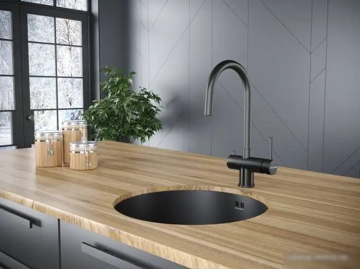 Смеситель Paulmark Heller He213218-GM (вороненая сталь) - фото товара