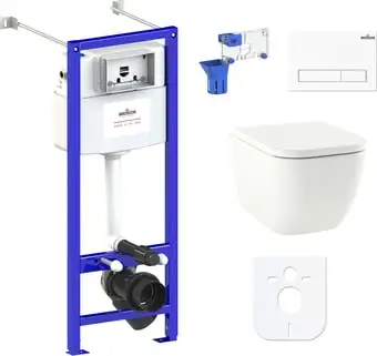 Унитаз Lavinia Boho Relfix One Rimless 7 в 1 87050157 (белый пластик) - изображение в каталоге