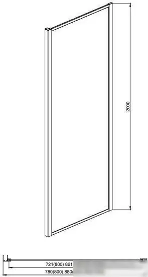 Душевая стенка Aquatek AQ ARI WA 10020BL 100x200 (черный/прозрачное стекло) - фото товара