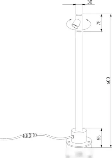 Городской фонарь Elektrostandard Rone 35175/S 3000K (черный)