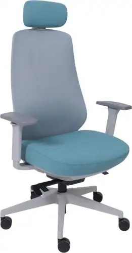 Офисное кресло AksHome Fenix (светло-серый/бирюзовый/серый полиамид) – изображение в каталоге