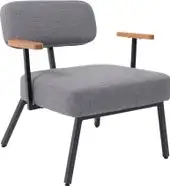 Интерьерное кресло AksHome Booker (серая рогожка BJORN 13/черный) – изображение в каталоге