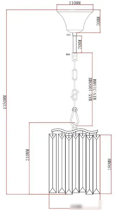 Подвесная люстра Moderli Wave V10766-1P – фото товара