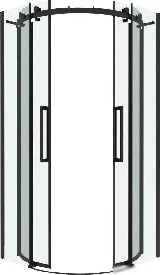 Душевой уголок Grossman Classic 90x90x195 301.K33.04.9090.21.00 (черный матовый/прозрачное стекло) - фото товара