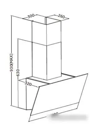 Кухонная вытяжка ZorG Alma 1000 60 S (черный) - фото товара