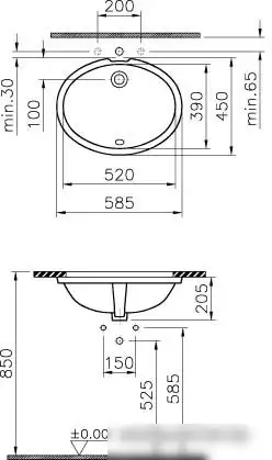 Умывальник Vitra Arkitekt 58.5x45 (6069B003-0012) - фото товара