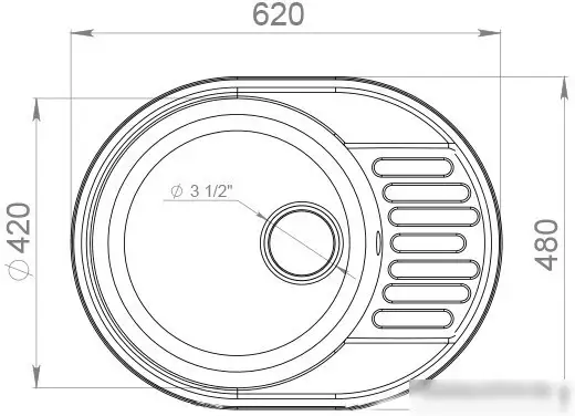 Кухонная мойка GranFest QUARZ Z-58 (белый) - фото товара