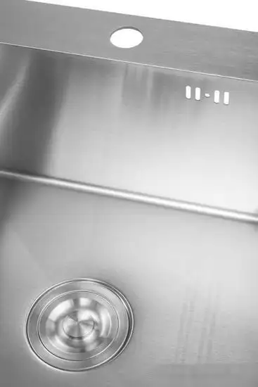 Кухонная мойка Saniteco 4848 (с сифоном, дозатором и коландером) - фото товара