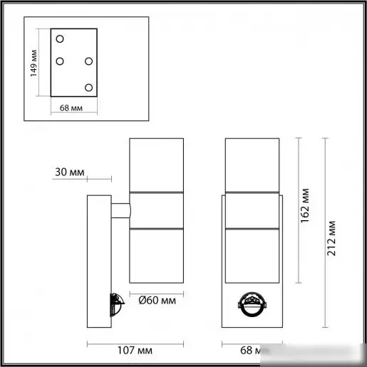 Уличный настенный светильник Odeon Light Motto 4389/2W – фото товара