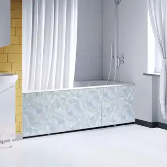 Фронтальный экран под ванну Comfort Alumin Плитка голубая 1.7
