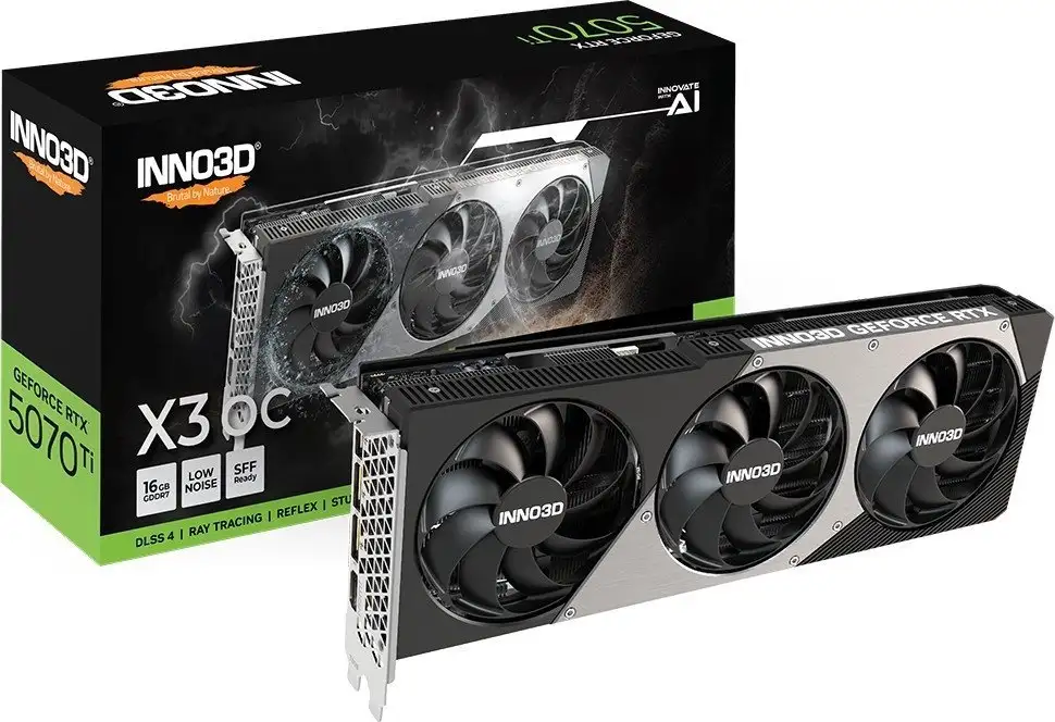 Видеокарта Inno3D GeForce RTX 5070 Ti X3 OC N507T3-16D7X-176068N – фото товара