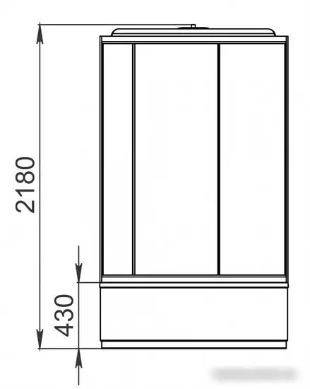 Душевая кабина Domani-Spa Simple 99 High DS01Sm99HBCl00.Gt-V1.2-Black (черный/прозрачное стекло) - фото товара