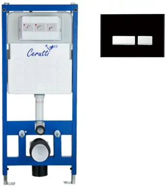 Инсталляция для унитаза Cerutti Spa CR555+CR06BK (черная) - изображение в каталоге