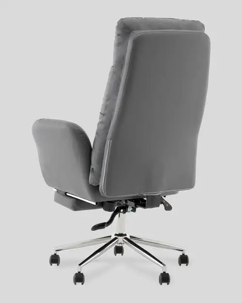 Офисное кресло TopChairs Solid с оттоманкой DD-004-OT серый – фото товара