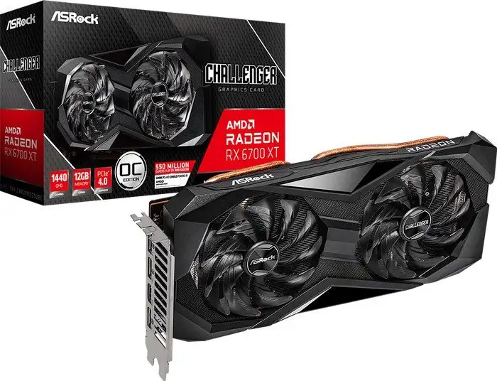 Видеокарта ASRock Radeon RX 6700 XT Challenger D 12GB GDDR6 OC RX6700XT CLD 12GO – фото товара