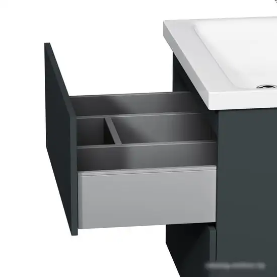 AM.PM Тумба под умывальник Gem 60 M90FHX06022GM (2 ящика, графит) – фото товара