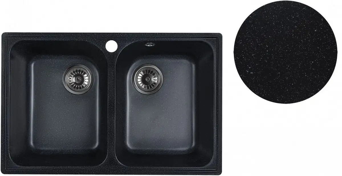 Кухонная мойка Marblan Duas (черный) - фото товара