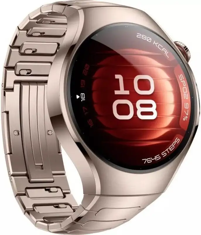 Умные часы Huawei Watch 5 42 мм (золотистый, с золотистым титановым ремешком, международная версия) – фото товара
