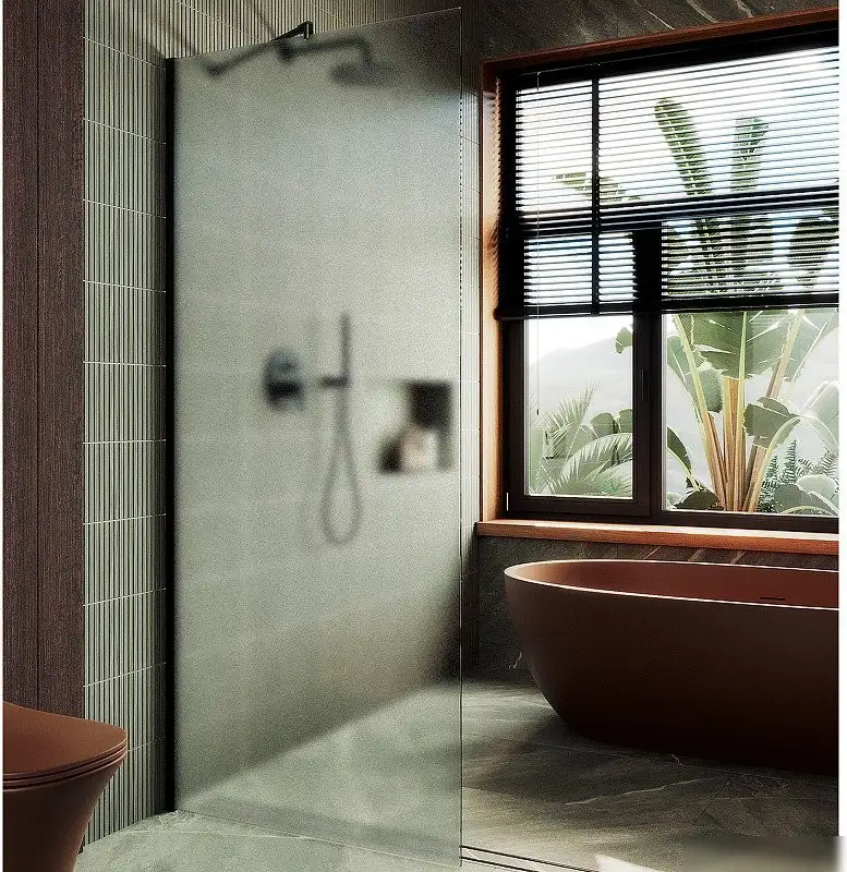 Душевая стенка MaybahGlass 119x195 MGD-688-6ш (сатин стекло/черный) - фото товара