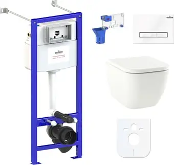 Унитаз Lavinia Boho Relfix One Rimless 7 в 1 87050165 (белое стекло) - изображение в каталоге