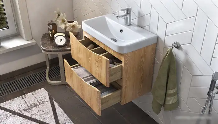 Velvex Тумба под умывальник Clay 60.2Y tpCLA.60.2Y-230 (дуб верона) – фото товара