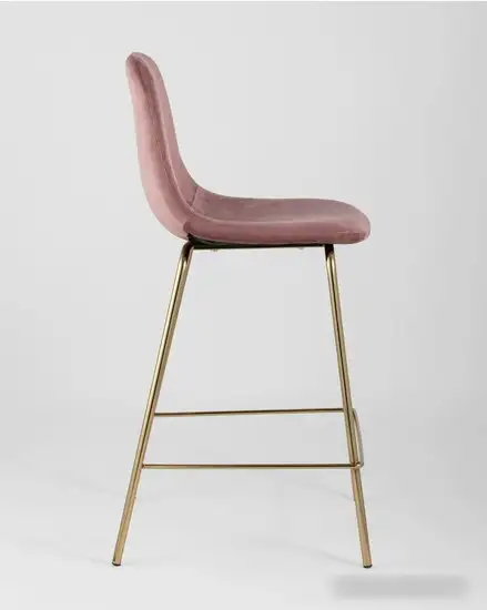 Стул Stool Group Валенсия SN полубарный OS-001CB HLR-44 (велюр розовый/золотые ножки) – фото товара