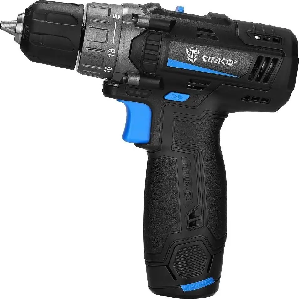 Дрель-шуруповерт Deko DKCD12 083-1113 (с 2-мя АКБ, кейс) – фото товара