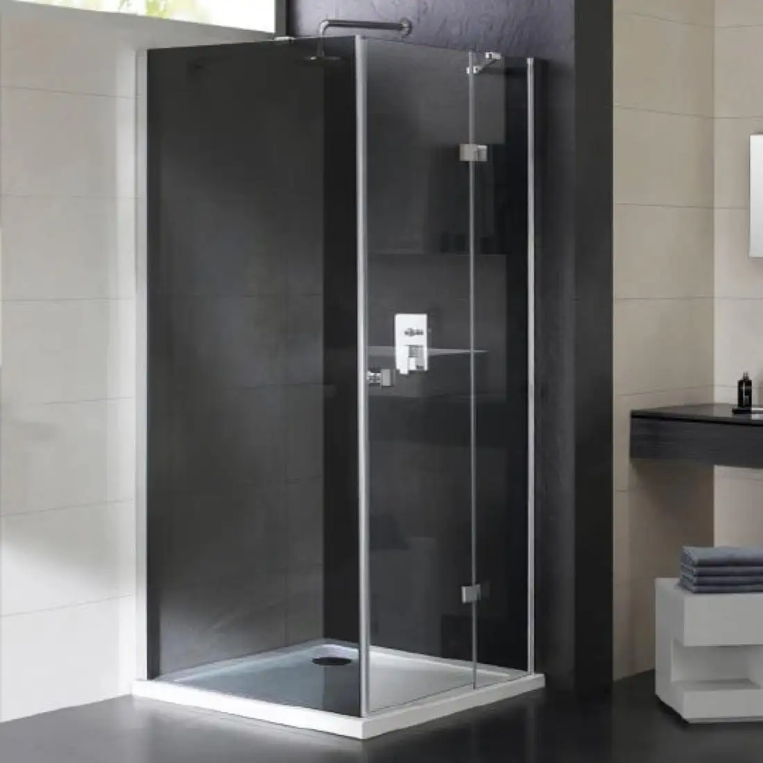 Душевая стенка Cezares CRYSTAL-S-80-FIX-C-Cr-L (боковая) - фото товара