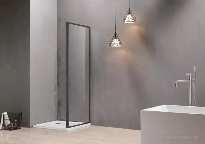 Душевая стенка Aquatek AQ ARI WA 10020BL 100x200 (черный/прозрачное стекло) - фото товара