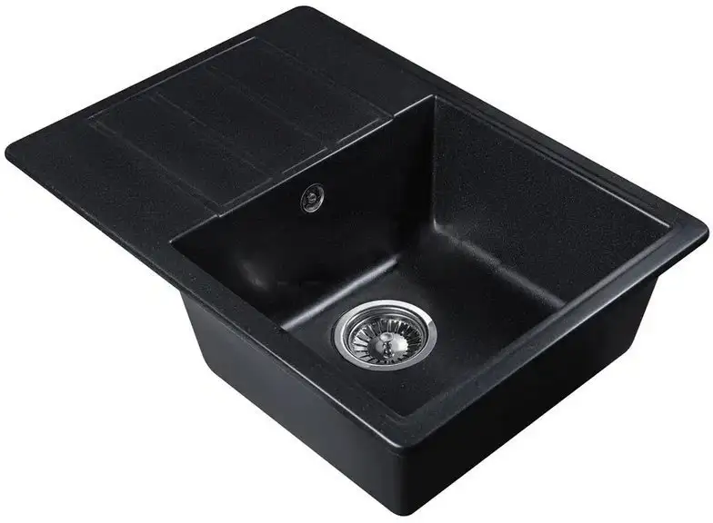 Кухонная мойка Marblan Recta R (оникс, с сифоном) - фото товара