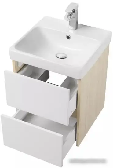 Акватон Тумба под умывальник Сканди 45 1A251601SDB20 (белый/дуб верона) – фото товара
