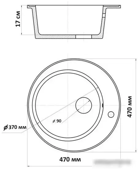 Кухонная мойка Wisent 480-29WR (с сифоном GER013) - фото товара