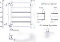 Полотенцесушитель Gloss & Reiter Raduga Л.50x70.Д6 (1") - фото товара
