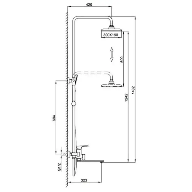Душевая система FRAP F2471-6 - фото товара