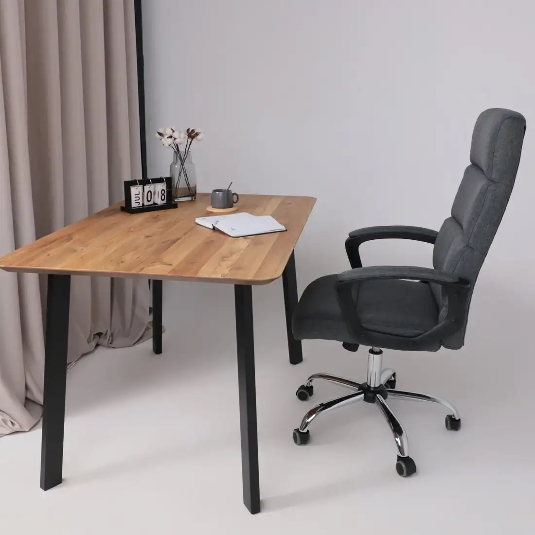 Офисное кресло AksHome Olympia (ткань, серый) – фото товара