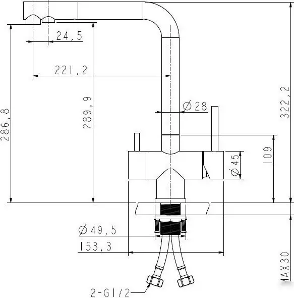 Смеситель ARFEKA Geminia (золотой PVD) - фото товара