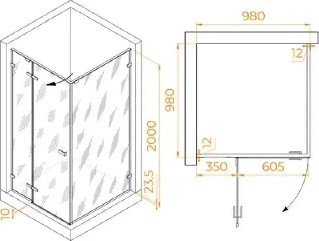 Душевой уголок RGW SV-030Gg 353203000-110 - фото товара