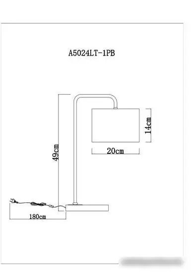 Настольная лампа Arte Lamp Rupert A5024LT-1PB – фото товара