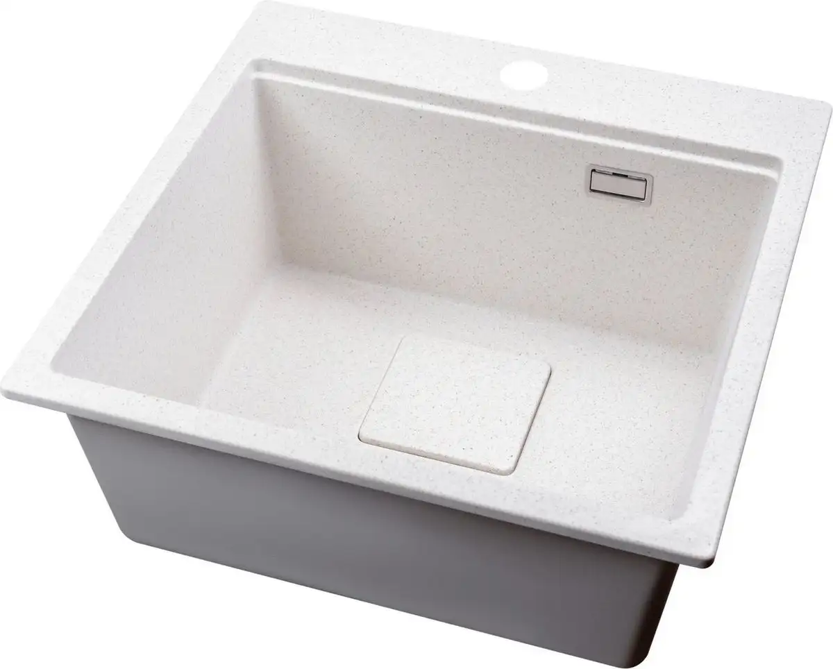 Кухонная мойка Marblan Comfort 50 (бежевый, с сифоном) - фото товара