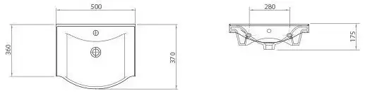 Гамма Тумба с умывальником 22оф8/1 (улыбка) У-50 Базик-7050 – фото товара