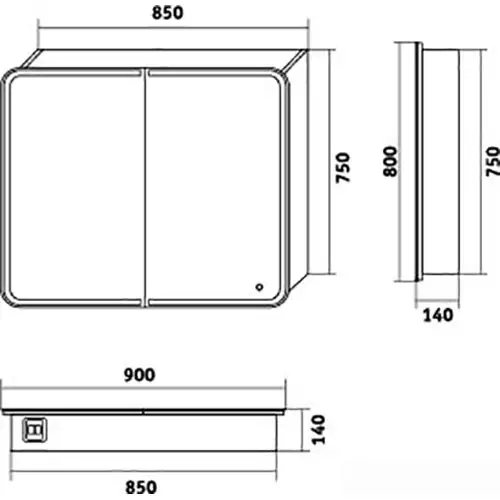 Grossman Шкаф с зеркалом Адель 90 R – фото товара