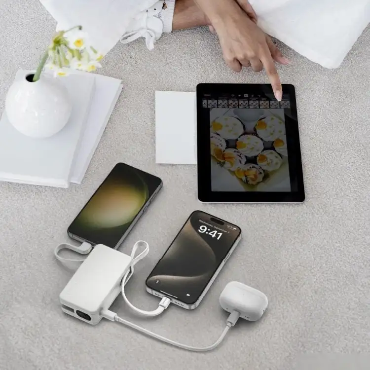 Внешний аккумулятор Momax 1-Power Vital+ Built-In USB-C IP138 10000mAh (белый) – фото товара