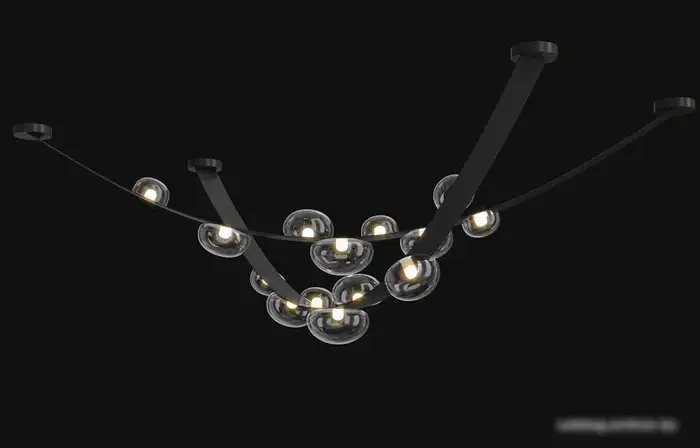 Подвесная люстра Crystal Lux BOSQUE SP7 L3000 BLACK – фото товара