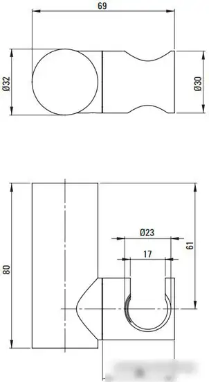 Держатель душевой лейки Deante Round Bianco ANR_A21U - фото товара