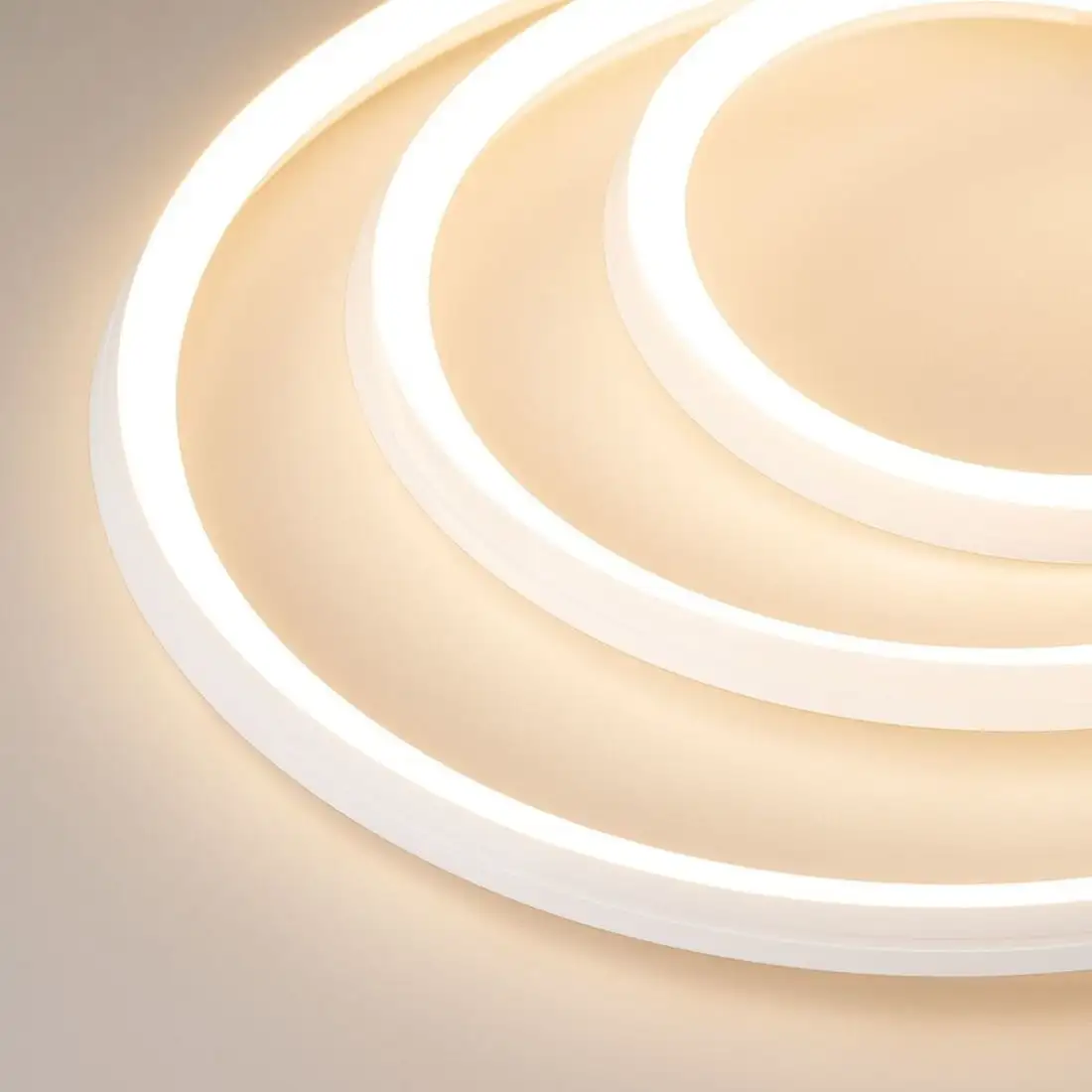 Гибкий неон Arlight 7.2W/m 168LED/m 2835SMD теплый белый 5M Moonlight-3D-A168-15x15mm 24V Warm3000 038603 – фото товара